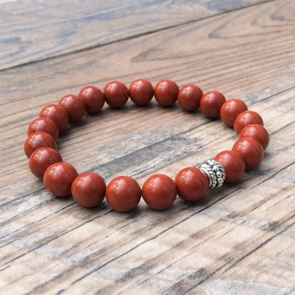 Red Jasper bracelet - Root chakra, crystal healing bracelet - Picture 3 of 9